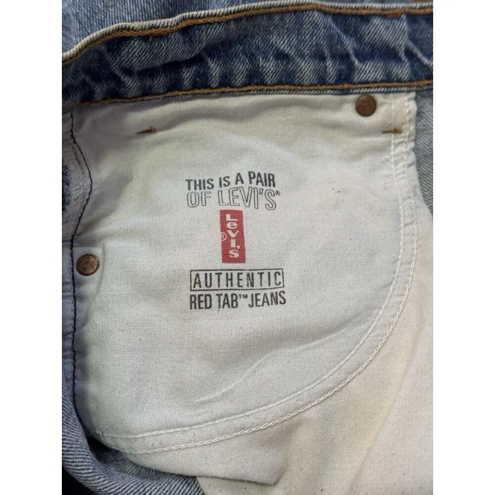 VINTAGE LEVIS Jeans Mens 36x36 Blue 505 Straight Red Tab Med Wash 90’s READ
